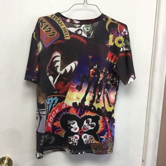 Kiss AOP All Over Print Double Sided Mens Graphic T-Shirt size Medium - Picture 7 of 7